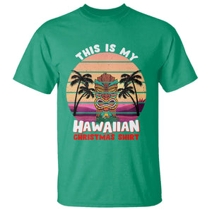 This Is My Hawaiian Christmas Shirt Retro Tropical Xmas Hawaii Tiki T Shirt TS02 Irish Green Printyourwear