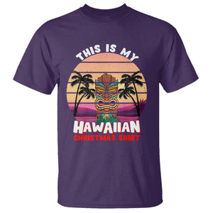 This Is My Hawaiian Christmas Shirt Retro Tropical Xmas Hawaii Tiki T Shirt TS02 Purple Printyourwear