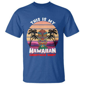 This Is My Hawaiian Christmas Shirt Retro Tropical Xmas Hawaii Tiki T Shirt TS02 Royal Blue Printyourwear