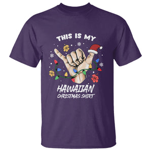 This Is My Hawaiian Christmas Shirt Tropical Xmas Hawaii Shaka T Shirt TS02 Purple Printyourwear