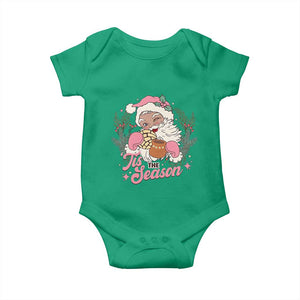 Retro Pink Santa Baby Onesie Tis The Season Feliz Navidad Latin America Mexican Christmas TS02 Irish Green Print Your Wear