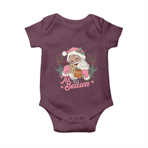 Retro Pink Santa Baby Onesie Tis The Season Feliz Navidad Latin America Mexican Christmas TS02 Maroon Print Your Wear