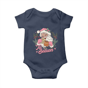 Retro Pink Santa Baby Onesie Tis The Season Feliz Navidad Latin America Mexican Christmas TS02 Navy Print Your Wear