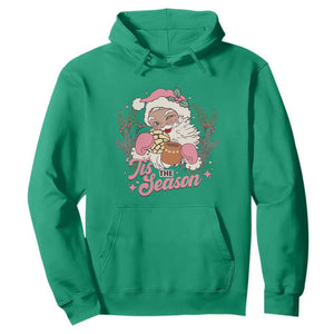 Retro Pink Santa Hoodie Tis The Season Feliz Navidad Latin America Mexican Christmas TS02 Irish Green Print Your Wear