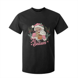 Retro Pink Santa T Shirt For Kid Tis The Season Feliz Navidad Latin America Mexican Christmas TS02 Black Print Your Wear