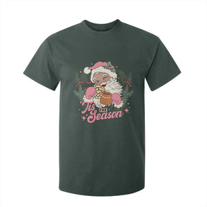 Retro Pink Santa T Shirt For Kid Tis The Season Feliz Navidad Latin America Mexican Christmas TS02 Dark Forest Green Print Your Wear