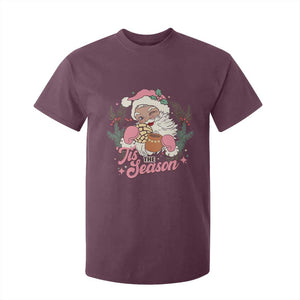 Retro Pink Santa T Shirt For Kid Tis The Season Feliz Navidad Latin America Mexican Christmas TS02 Maroon Print Your Wear