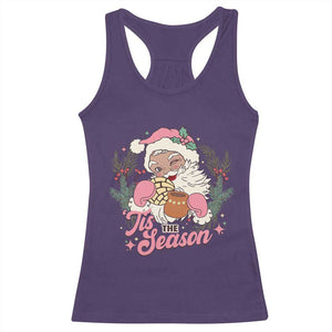 Retro Pink Santa Racerback Tank Top Tis The Season Feliz Navidad Latin America Mexican Christmas TS02 Purple Print Your Wear