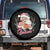 Retro Pink Santa Spare Tire Cover Tis The Season Feliz Navidad Latin America Mexican Christmas TS02 No hole Black Print Your Wear