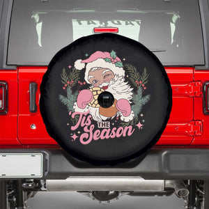 Retro Pink Santa Spare Tire Cover Tis The Season Feliz Navidad Latin America Mexican Christmas TS02 Black Print Your Wear