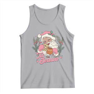 Retro Pink Santa Tank Top Tis The Season Feliz Navidad Latin America Mexican Christmas TS02 Athletic Heather Print Your Wear