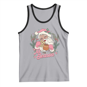 Retro Pink Santa Tank Top Tis The Season Feliz Navidad Latin America Mexican Christmas TS02 Athletic Heather Black Print Your Wear