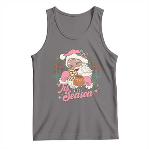 Retro Pink Santa Tank Top Tis The Season Feliz Navidad Latin America Mexican Christmas TS02 Deep Heather Print Your Wear