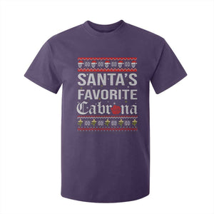 Funny Mexican Ugly Christmas T Shirt For Kid Santa's Favorite Cabrona Xmas Party Gift TS02 Purple Print Your Wear