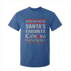 Funny Mexican Ugly Christmas T Shirt For Kid Santa's Favorite Cabrona Xmas Party Gift TS02 Royal Blue Print Your Wear