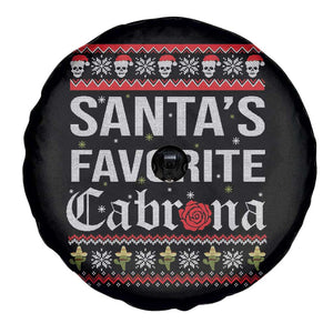 Funny Mexican Ugly Christmas Spare Tire Cover Santa's Favorite Cabrona Xmas Party Gift TS02 Print Your Wear