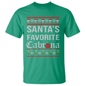 Funny Mexican Ugly Christmas T Shirt Santa's Favorite Cabrona Xmas Party Gift TS02 Irish Green Print Your Wear