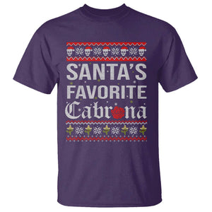 Funny Mexican Ugly Christmas T Shirt Santa's Favorite Cabrona Xmas Party Gift TS02 Purple Print Your Wear