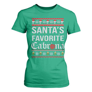 Funny Mexican Ugly Christmas T Shirt For Women Santa's Favorite Cabrona Xmas Party Gift TS02 Irish Green Print Your Wear