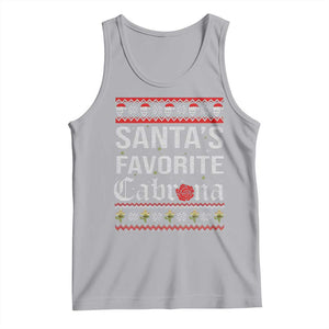 Funny Mexican Ugly Christmas Tank Top Santa's Favorite Cabrona Xmas Party Gift TS02 Athletic Heather Print Your Wear