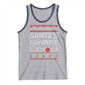 Funny Mexican Ugly Christmas Tank Top Santa's Favorite Cabrona Xmas Party Gift TS02 Athletic Heather Navy Print Your Wear