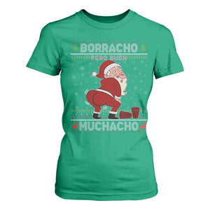 Funny Drunk Mexican Santa T Shirt For Women Borracho Pero Buen Muchacho Good Guy in Spanish TS02 Irish Green Print Your Wear