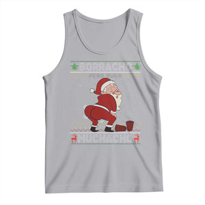 Funny Drunk Mexican Santa Tank Top Borracho Pero Buen Muchacho Good Guy in Spanish TS02 Athletic Heather Print Your Wear