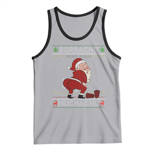 Funny Drunk Mexican Santa Tank Top Borracho Pero Buen Muchacho Good Guy in Spanish TS02 Athletic Heather Black Print Your Wear