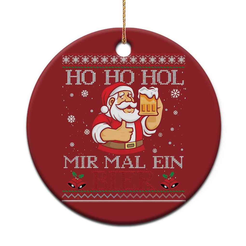 Funny Mexican Santa Drinking Christmas Ornament Ho Ho Hol Mir Mal Ein Bier Hold Me A Beer Xmas Party TS02 Print Your Wear