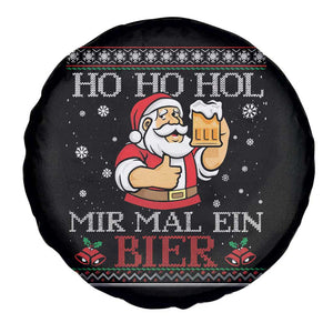 Funny Mexican Santa Drinking Spare Tire Cover Ho Ho Hol Mir Mal Ein Bier Hold Me A Beer Xmas Party TS02 Print Your Wear