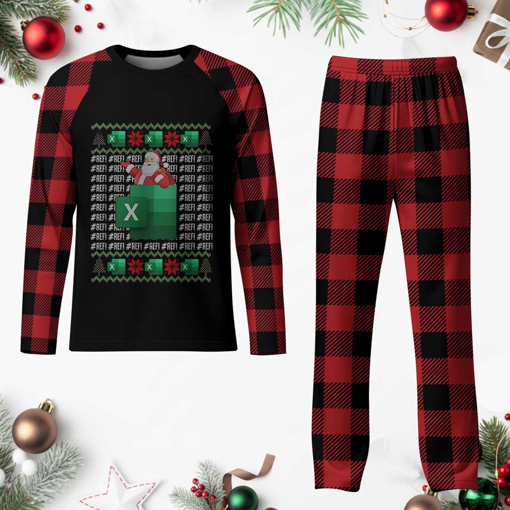 Funny Christmas Accountant Plaid Pajama Set Excel REF Error Spreadsheet Santa Gift TS02 Buffalo Plaid Print Your Wear