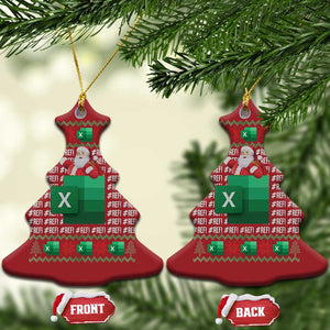 Funny Xmas Accountant Christmas Ornament Excel REF Error Spreadsheet Santa Gift TS02 Christmas Tree Red Print Your Wear