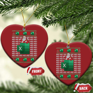 Funny Xmas Accountant Christmas Ornament Excel REF Error Spreadsheet Santa Gift TS02 Heart Red Print Your Wear