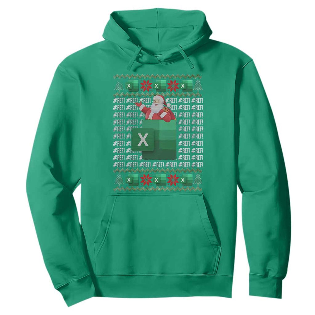 Funny Christmas Accountant Hoodie Excel REF Error Spreadsheet Santa Gift TS02 Irish Green Print Your Wear