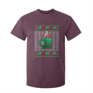 Funny Christmas Accountant T Shirt For Kid Excel REF Error Spreadsheet Santa Gift TS02 Maroon Print Your Wear