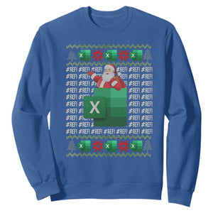 Funny Christmas Accountant Sweatshirt Excel REF Error Spreadsheet Santa Gift TS02 Royal Blue Print Your Wear