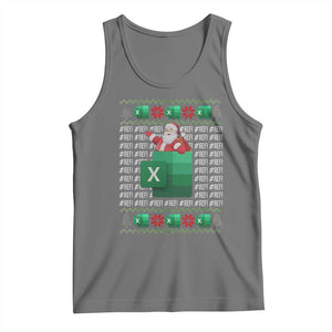 Funny Christmas Accountant Tank Top Excel REF Error Spreadsheet Santa Gift TS02 Black Heather Print Your Wear