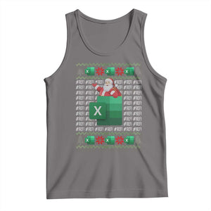 Funny Christmas Accountant Tank Top Excel REF Error Spreadsheet Santa Gift TS02 Deep Heather Print Your Wear