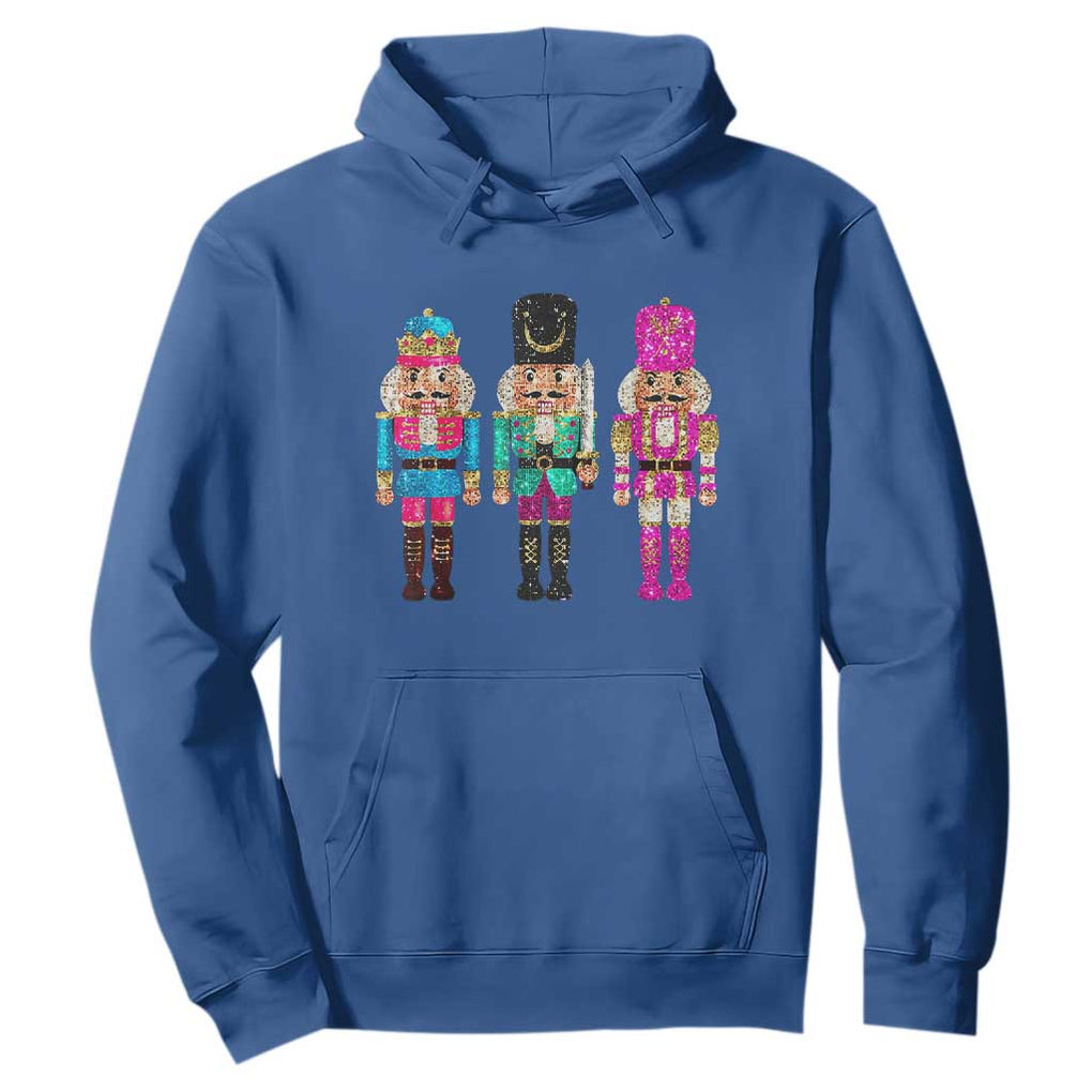 Christmas Nutcracker Hoodie Sequin Sparklle Festive Xmas Vintage TS02 Royal Blue Print Your Wear