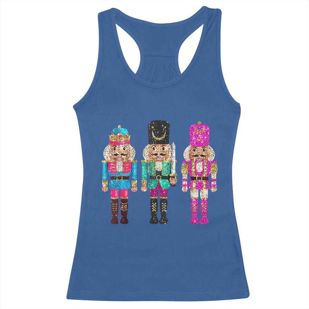 Christmas Nutcracker Racerback Tank Top Sequin Sparklle Festive Xmas Vintage TS02 Royal Blue Print Your Wear