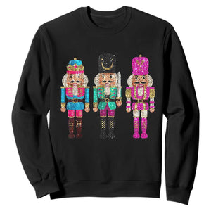 Christmas Nutcracker Sweatshirt Sequin Sparklle Festive Xmas Vintage TS02 Black Print Your Wear