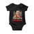 Christmas Trump 2024 Baby Onesie Ill Be Home For Xmas Red Festive Wave TS02 Black Print Your Wear