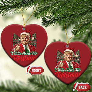 Xmas Trump 2024 Christmas Ornament Ill Be Home For Xmas Red Festive Wave TS02 Heart Red Print Your Wear