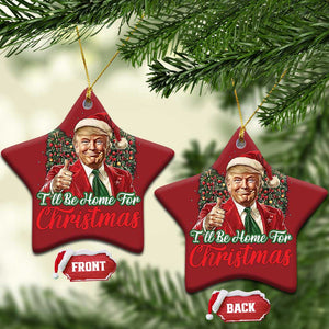 Xmas Trump 2024 Christmas Ornament Ill Be Home For Xmas Red Festive Wave TS02 Star Red Print Your Wear