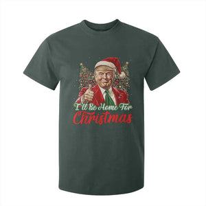 Christmas Trump 2024 T Shirt For Kid Ill Be Home For Xmas Red Festive Wave TS02 Dark Forest Green Print Your Wear