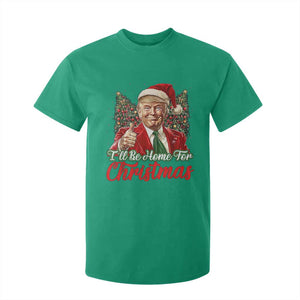 Christmas Trump 2024 T Shirt For Kid Ill Be Home For Xmas Red Festive Wave TS02 Irish Green Print Your Wear