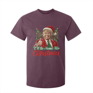 Christmas Trump 2024 T Shirt For Kid Ill Be Home For Xmas Red Festive Wave TS02 Maroon Print Your Wear