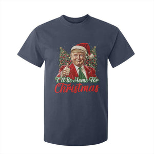 Christmas Trump 2024 T Shirt For Kid Ill Be Home For Xmas Red Festive Wave TS02 Navy Print Your Wear