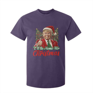 Christmas Trump 2024 T Shirt For Kid Ill Be Home For Xmas Red Festive Wave TS02 Purple Print Your Wear