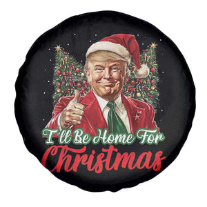 Christmas Trump 2024 Spare Tire Cover Ill Be Home For Xmas Red Festive Wave TS02 Print Your Wear